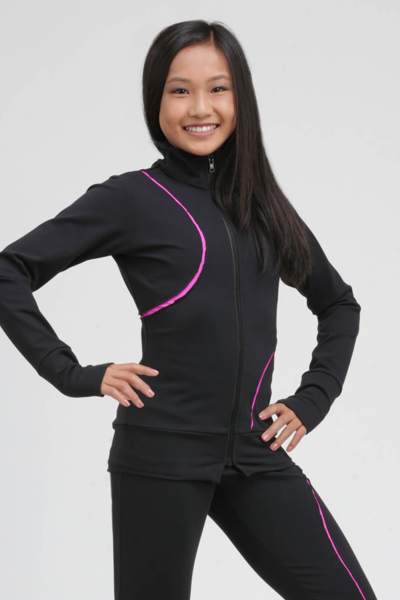 Signature Ripped Swirl Ice Skating Jacket for Training or About Town Ladies: M